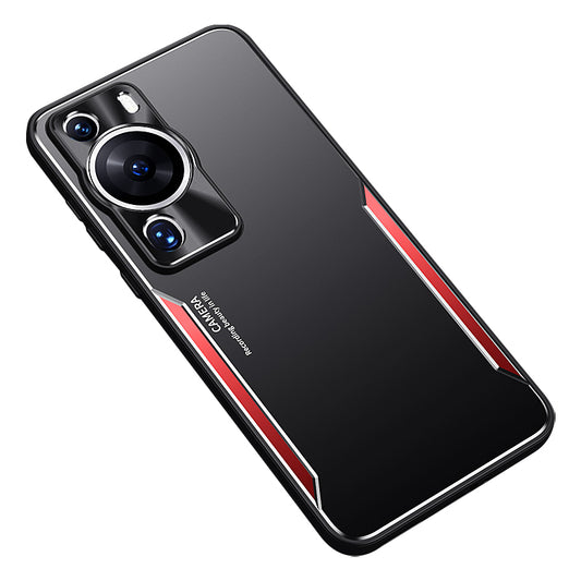 For Huawei P60 Pro Shockproof Back Case Aluminium Alloy+TPU Phone Cover