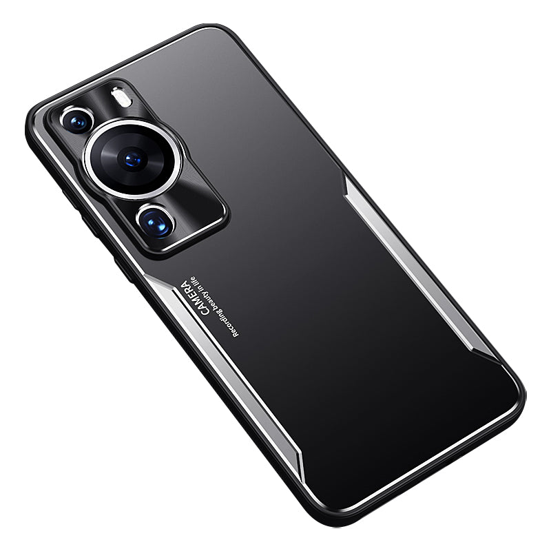 For Huawei P60 Pro Shockproof Back Case Aluminium Alloy+TPU Phone Cover