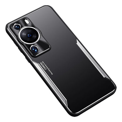 For Huawei P60 Pro Shockproof Back Case Aluminium Alloy+TPU Phone Cover