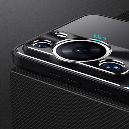 For Huawei P60 Pro Shockproof Back Case Aluminium Alloy+TPU Phone Cover