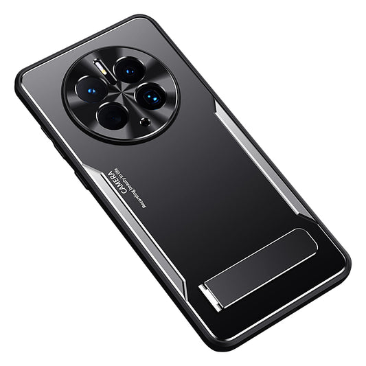 For Huawei Mate 50 Pro 4G TPU+Aluminium Alloy Kickstand Phone Case Shockproof Back Cover