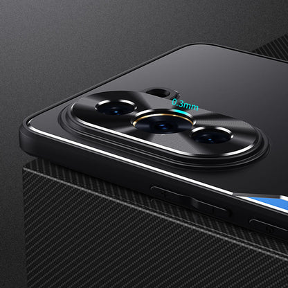 For Huawei nova 10 Pro 4G TPU+Aluminium Alloy Anti-fall Cover Folding Kickstand Phone Case