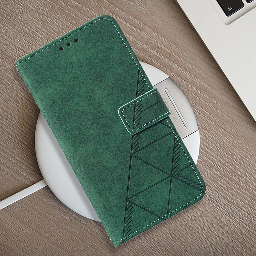 YB Imprinting Series-1 for Samsung Galaxy Z Fold5 5G Leather Phone Cover Wallet Stand Imprinted Case