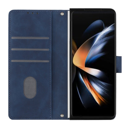 YB Imprinting Series-1 for Samsung Galaxy Z Fold5 5G Leather Phone Cover Wallet Stand Imprinted Case