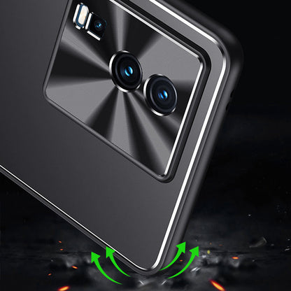 For vivo iQOO Neo7 5G Slim Phone Case Aluminum Alloy + TPU Case Shockproof Anti-Scratch Phone Cover