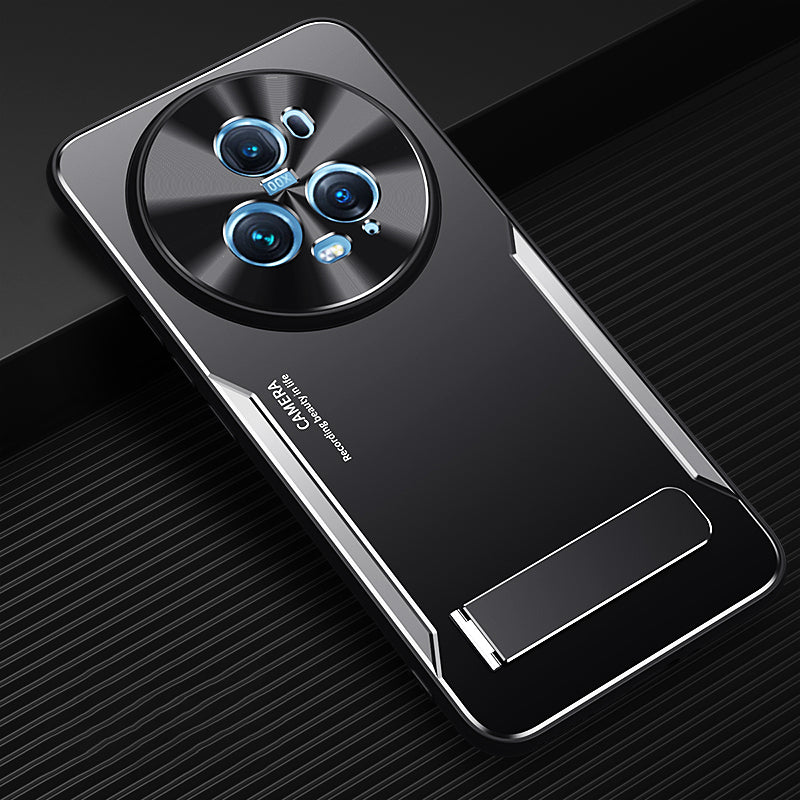 For Honor Magic5 Pro Shockproof Phone Cover Kickstand TPU+Aluminium Alloy Cell Phone Shell Case