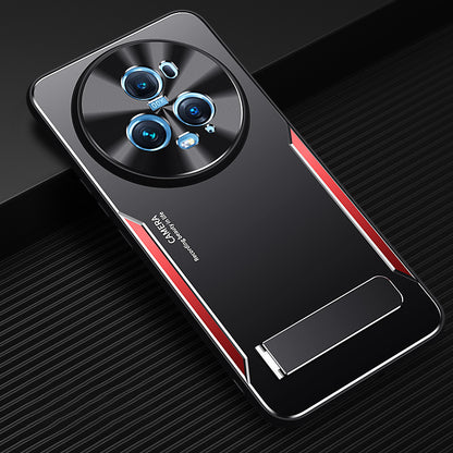 For Honor Magic5 Pro Shockproof Phone Cover Kickstand TPU+Aluminium Alloy Cell Phone Shell Case