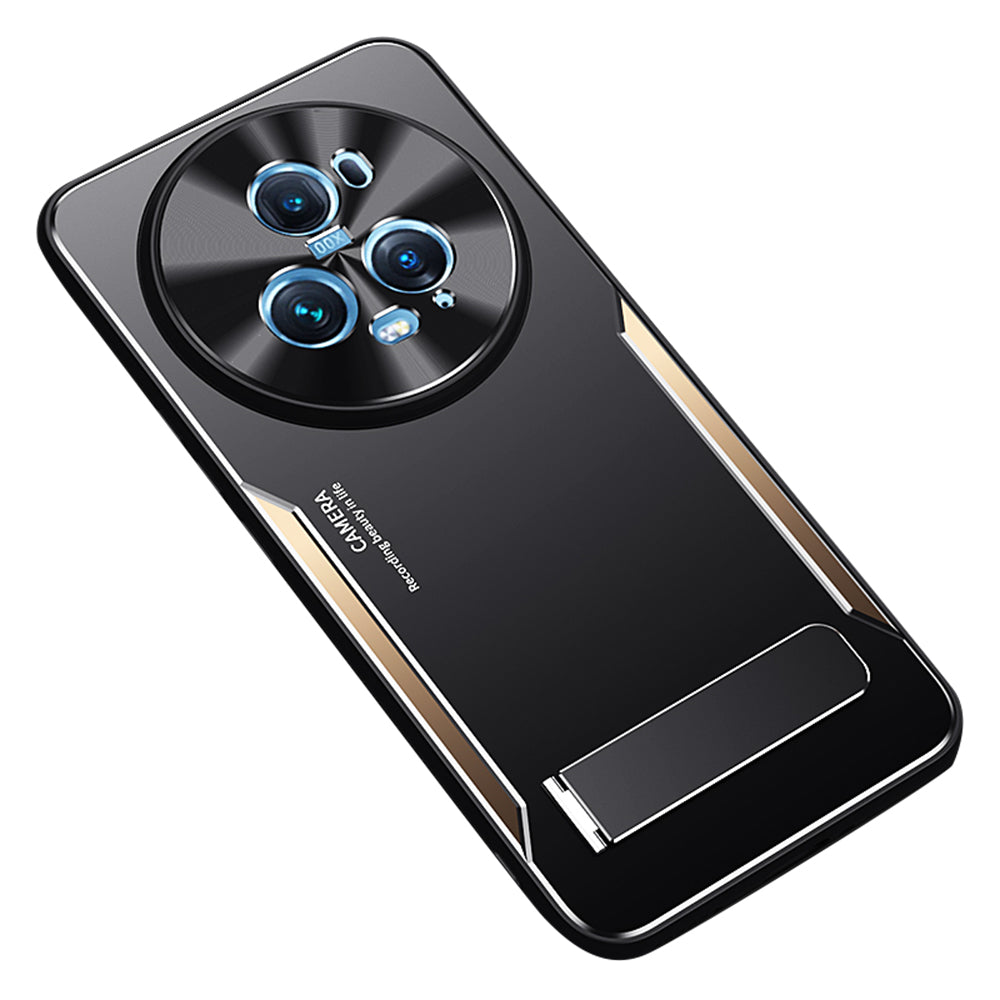 For Honor Magic5 Pro Shockproof Phone Cover Kickstand TPU+Aluminium Alloy Cell Phone Shell Case