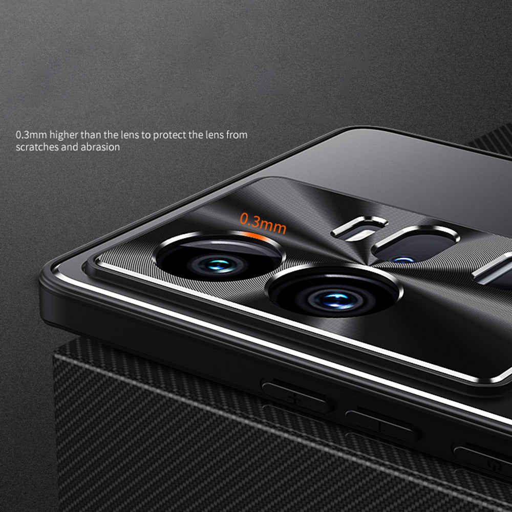 For vivo iQOO 11 Pro 5G Soft TPU + Hard Aluminium Alloy Anti-fall Cover Shockproof Phone Case