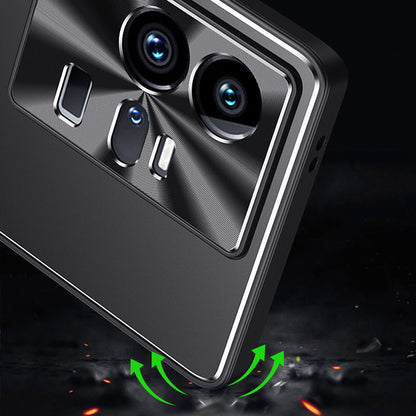 For vivo iQOO 11 Pro 5G Soft TPU + Hard Aluminium Alloy Anti-fall Cover Shockproof Phone Case
