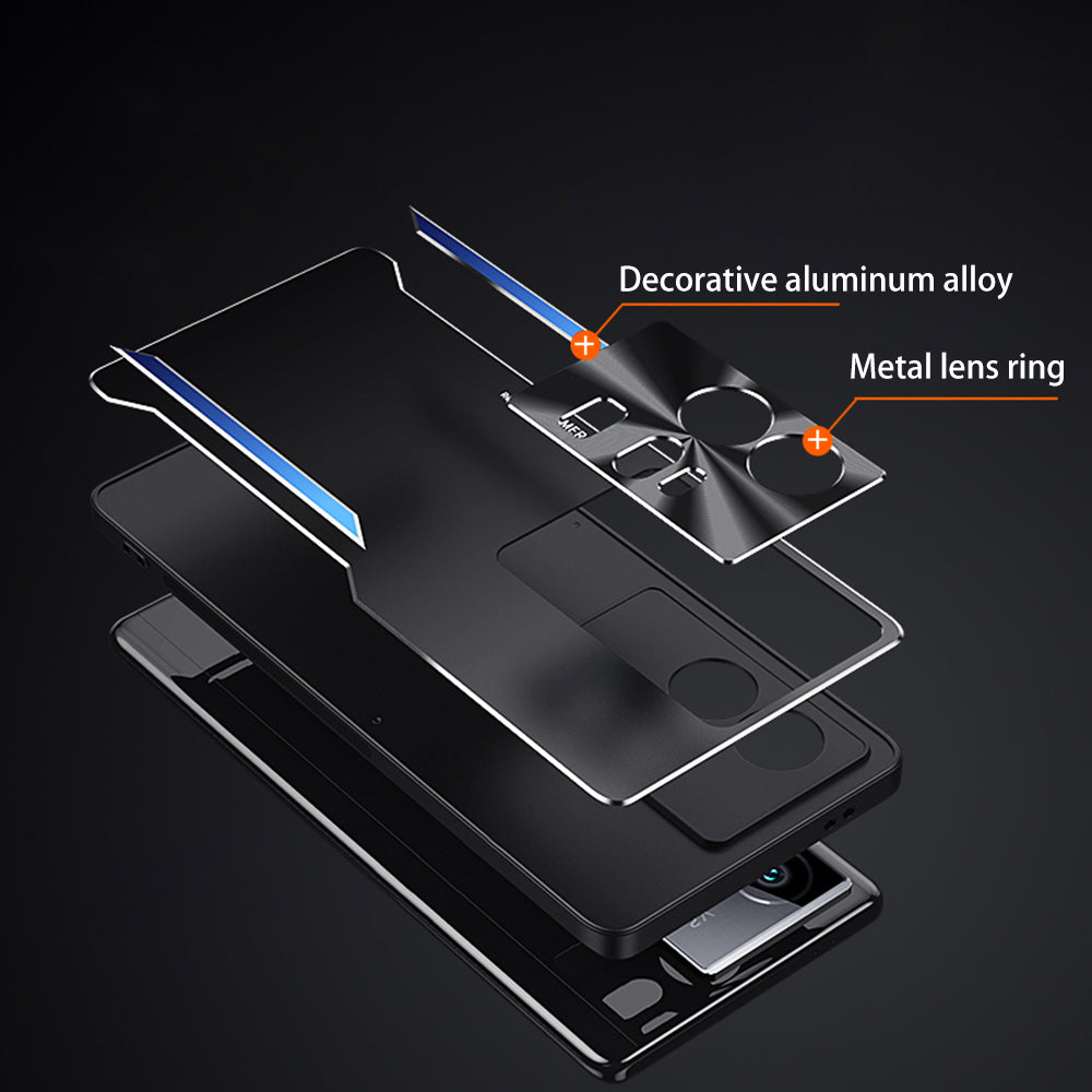For vivo iQOO 11 Pro 5G Soft TPU + Hard Aluminium Alloy Anti-fall Cover Shockproof Phone Case