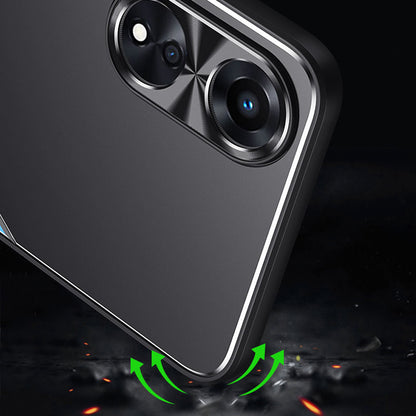 For Oppo A58 5G Kickstand Phone Case Aluminum Alloy Soft TPU Lens Protection Cover