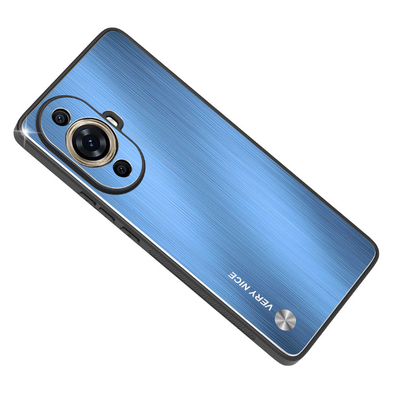 For Huawei nova 11 Aluminium Alloy+TPU Phone Case Brushed Drop-proof Cover