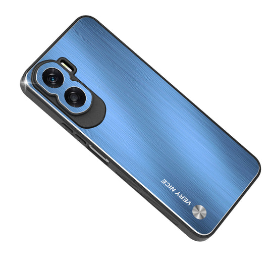 For Honor X50i 5G Aluminium Alloy + TPU Phone Case Shockproof Brushed Back Cover