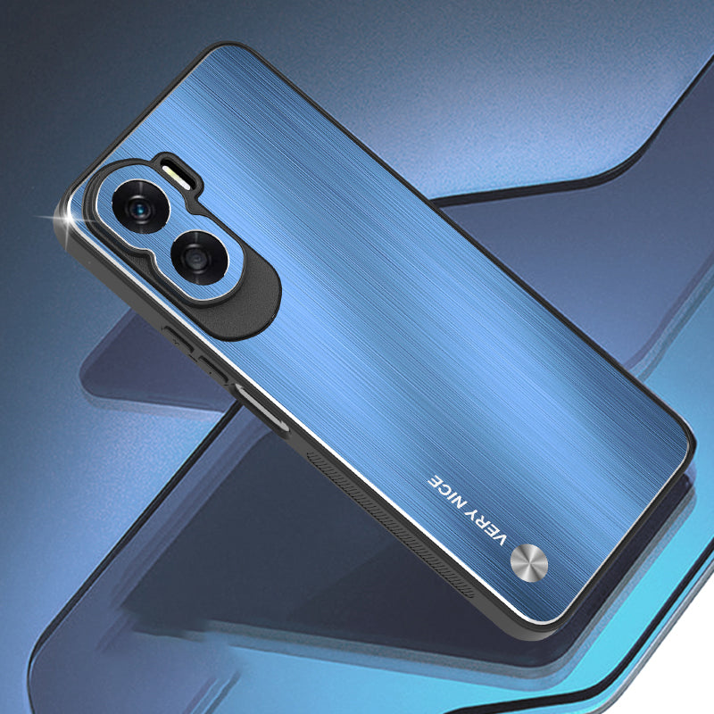 For Honor X50i 5G Aluminium Alloy + TPU Phone Case Shockproof Brushed Back Cover