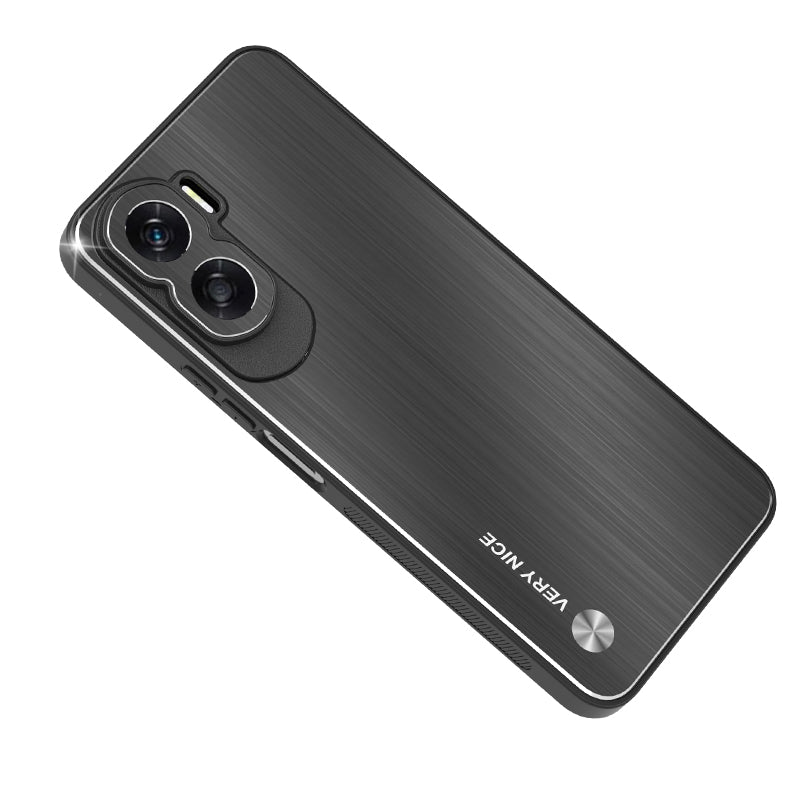 For Honor X50i 5G Aluminium Alloy + TPU Phone Case Shockproof Brushed Back Cover