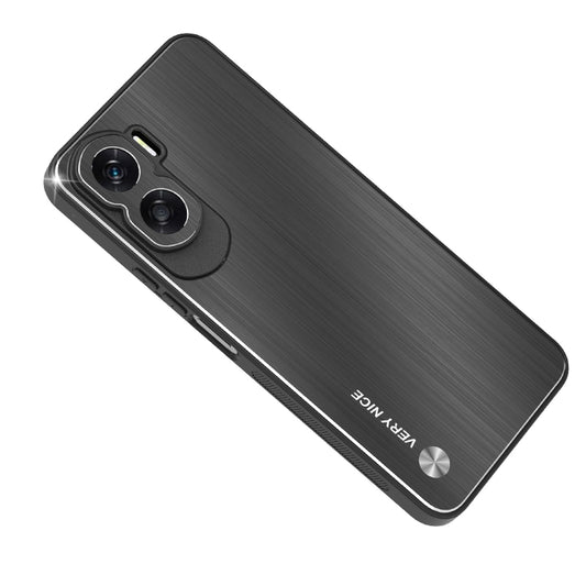 For Honor X50i 5G Aluminium Alloy + TPU Phone Case Shockproof Brushed Back Cover