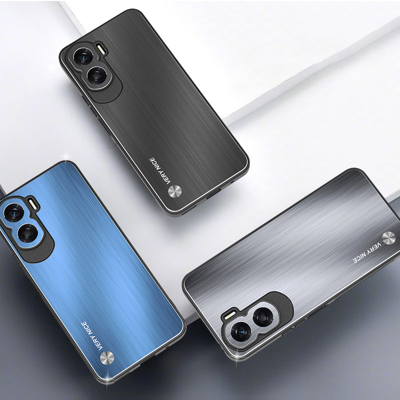 For Honor X50i 5G Aluminium Alloy + TPU Phone Case Shockproof Brushed Back Cover