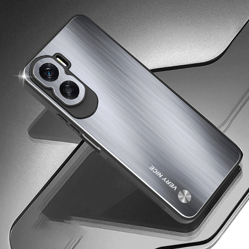 For Honor X50i 5G Aluminium Alloy + TPU Phone Case Shockproof Brushed Back Cover