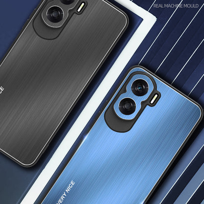 For Honor X50i 5G Aluminium Alloy + TPU Phone Case Shockproof Brushed Back Cover