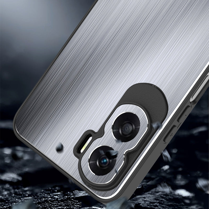 For Honor X50i 5G Aluminium Alloy + TPU Phone Case Shockproof Brushed Back Cover