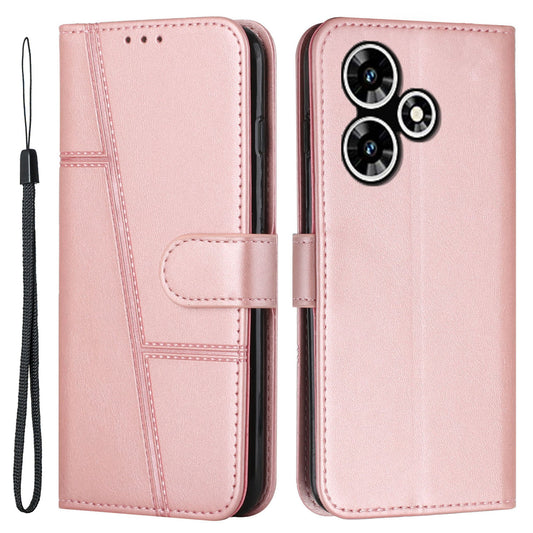 For Infinix Hot 30 Smartphone Case Anti-scratch PU Leather Magnetic Clasp Wallet Stand Cover