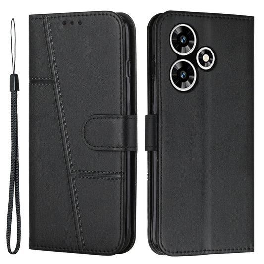 For Infinix Hot 30 Smartphone Case Anti-scratch PU Leather Magnetic Clasp Wallet Stand Cover