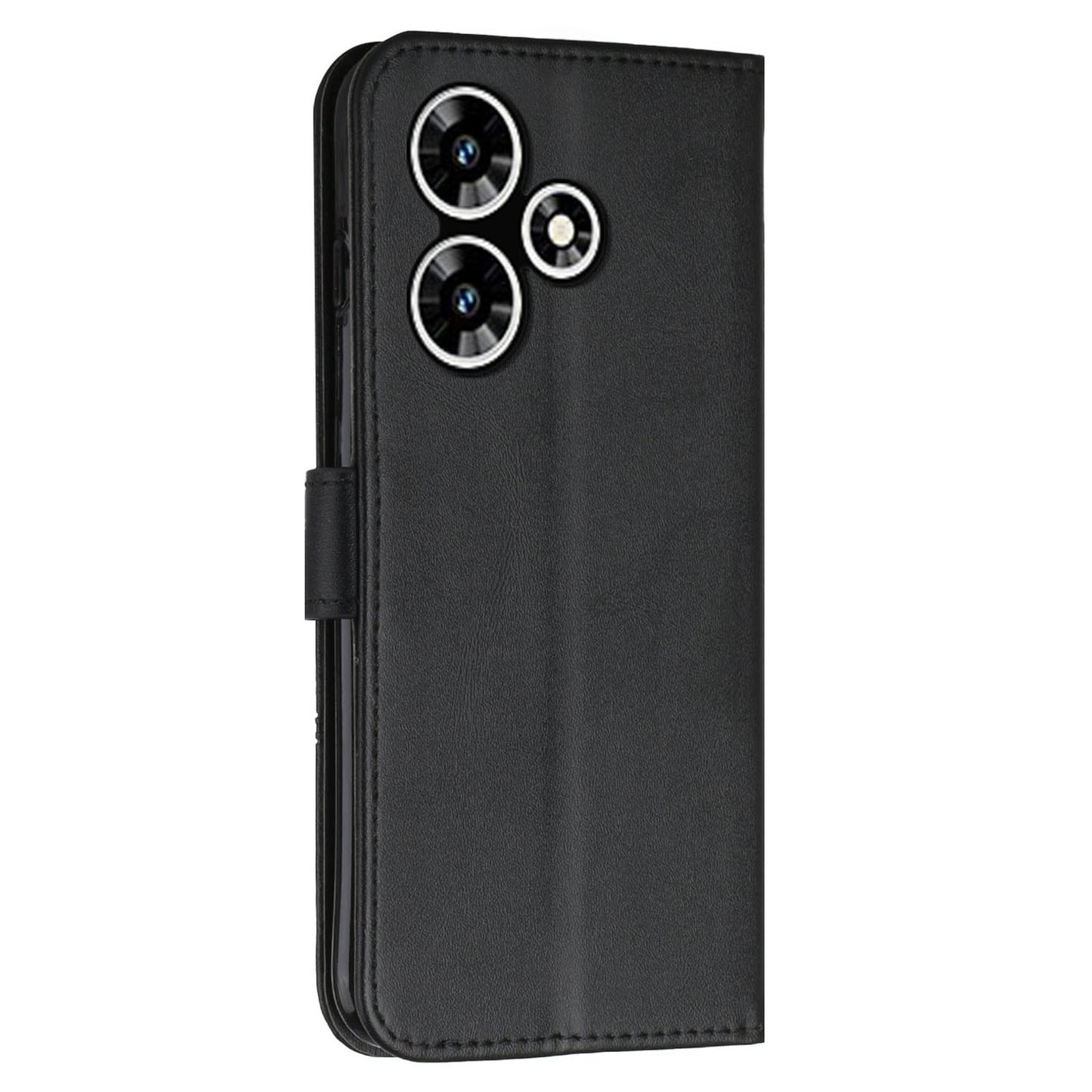 For Infinix Hot 30 Smartphone Case Anti-scratch PU Leather Magnetic Clasp Wallet Stand Cover