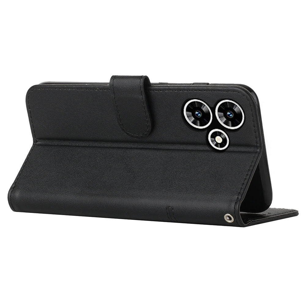 For Infinix Hot 30 Smartphone Case Anti-scratch PU Leather Magnetic Clasp Wallet Stand Cover