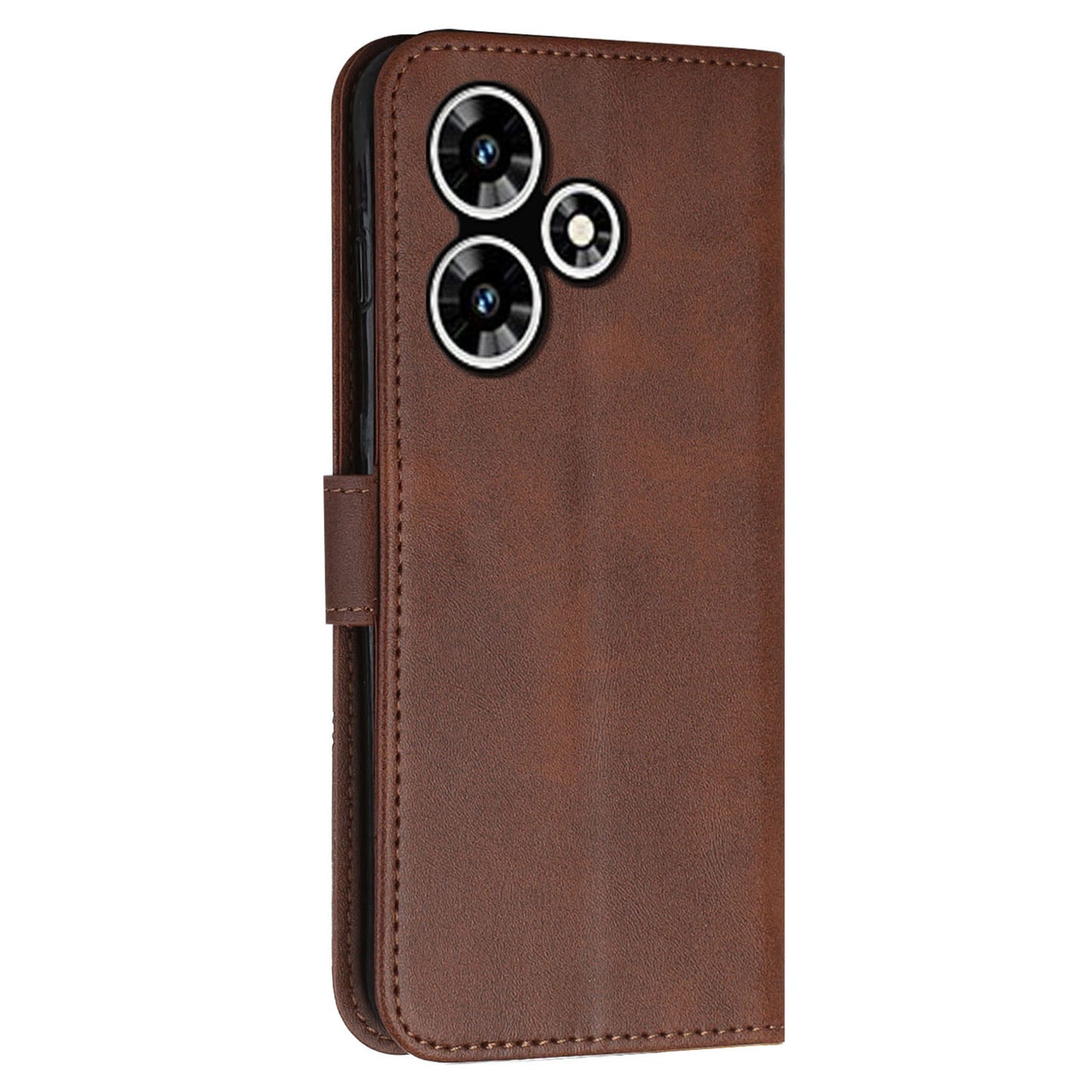 For Infinix Hot 30 Smartphone Case Anti-scratch PU Leather Magnetic Clasp Wallet Stand Cover