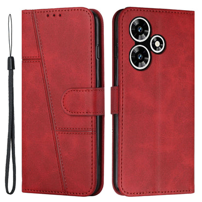 For Infinix Hot 30 Smartphone Case Anti-scratch PU Leather Magnetic Clasp Wallet Stand Cover
