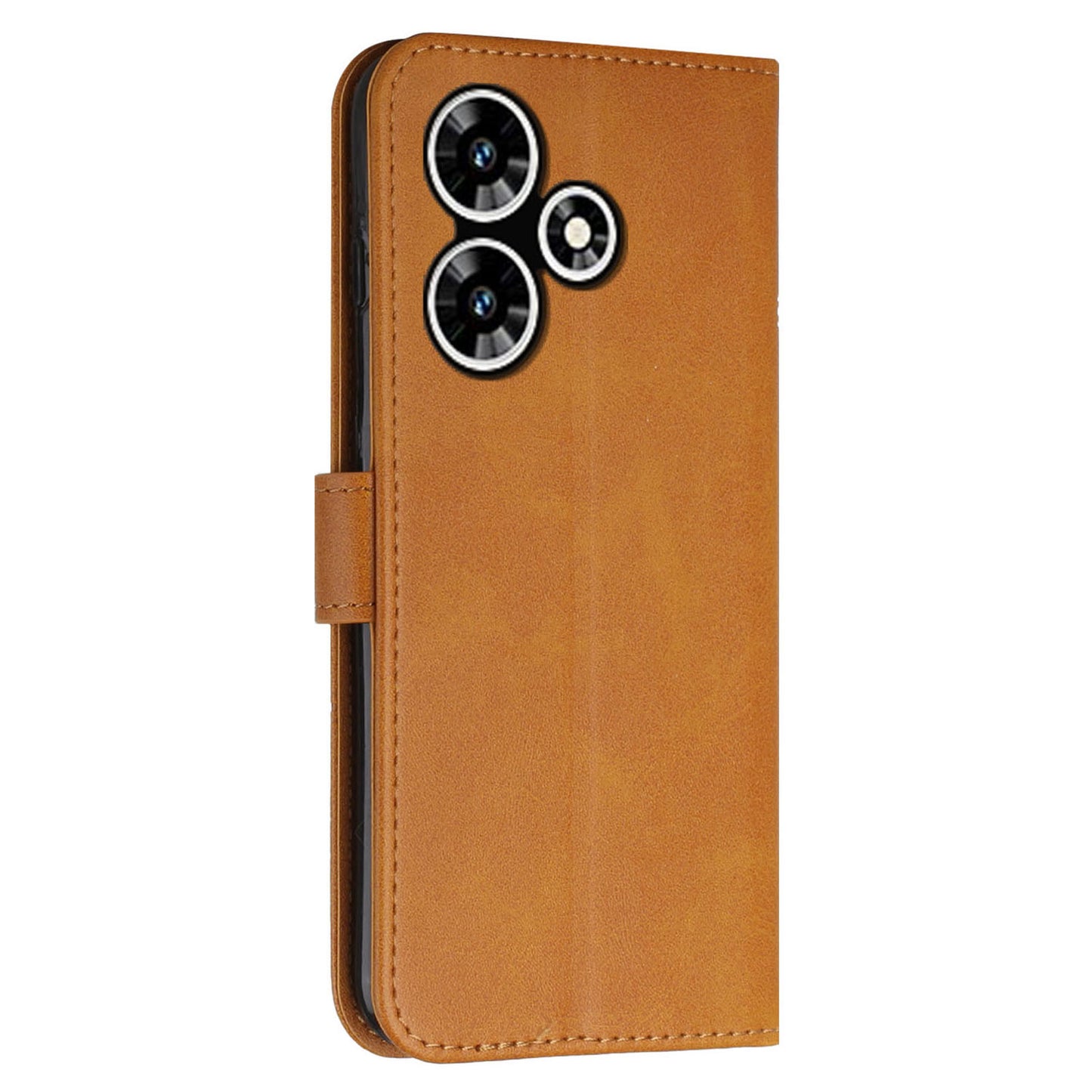 For Infinix Hot 30 Smartphone Case Anti-scratch PU Leather Magnetic Clasp Wallet Stand Cover