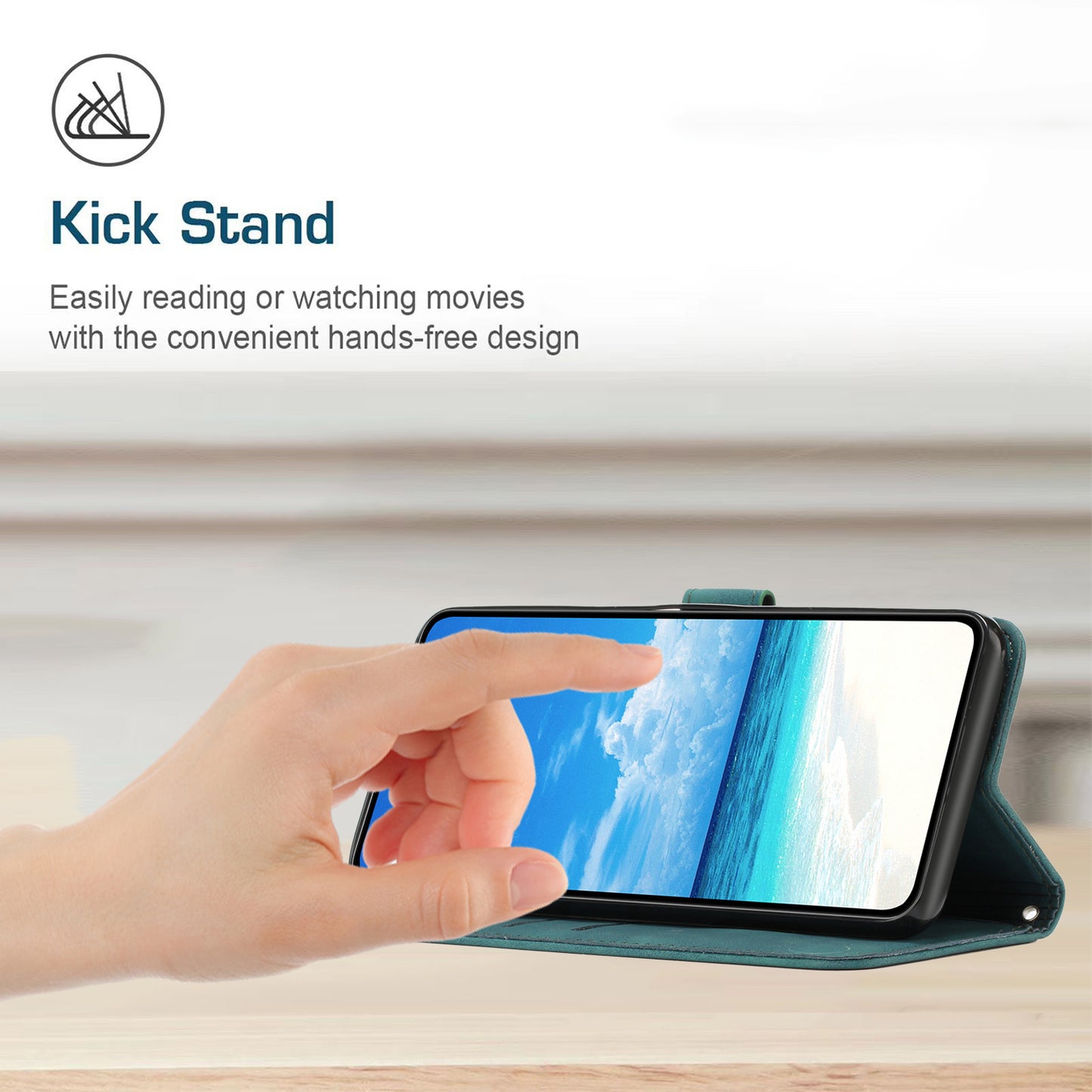 For Infinix Hot 30 Bump Proof Leather Phone Case Stand Skin-touch Imprinted Heart Wallet Cover