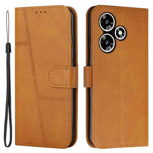For Infinix Hot 30 Play NFC 4G Smartphone Case PU Leather Magnetic Clasp Wallet Foldable Stand Cover