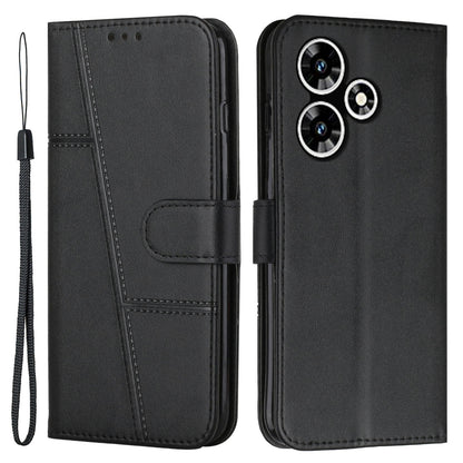 For Infinix Hot 30 Play NFC 4G Smartphone Case PU Leather Magnetic Clasp Wallet Foldable Stand Cover
