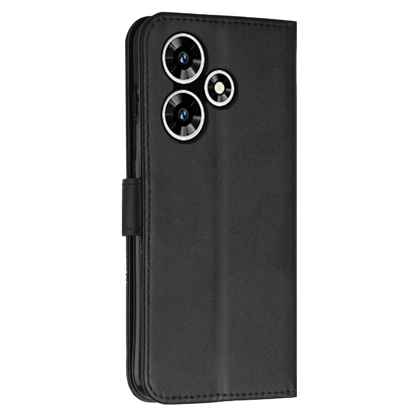 For Infinix Hot 30 Play NFC 4G Smartphone Case PU Leather Magnetic Clasp Wallet Foldable Stand Cover
