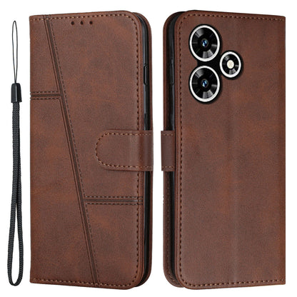 For Infinix Hot 30 Play NFC 4G Smartphone Case PU Leather Magnetic Clasp Wallet Foldable Stand Cover