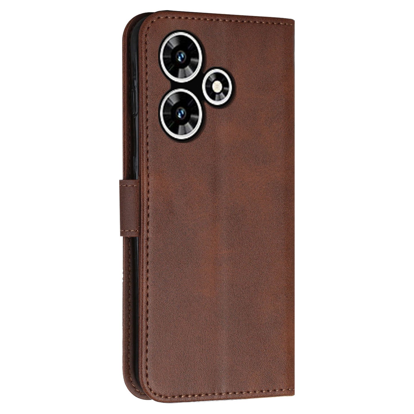 For Infinix Hot 30 Play NFC 4G Smartphone Case PU Leather Magnetic Clasp Wallet Foldable Stand Cover