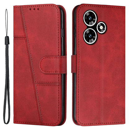 For Infinix Hot 30 Play NFC 4G Smartphone Case PU Leather Magnetic Clasp Wallet Foldable Stand Cover
