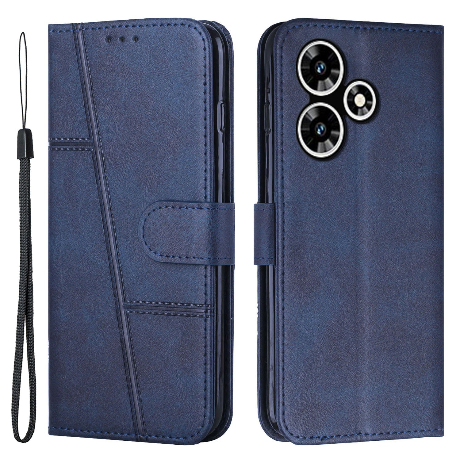For Infinix Hot 30 Play NFC 4G Smartphone Case PU Leather Magnetic Clasp Wallet Foldable Stand Cover