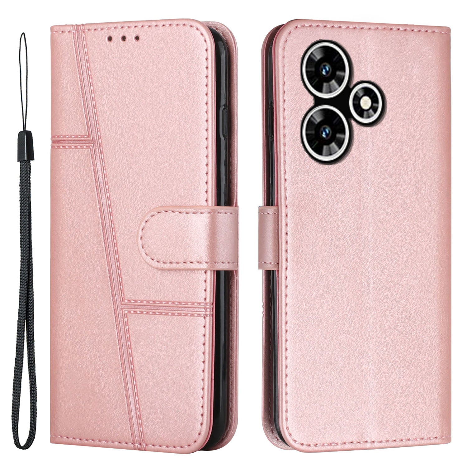 For Infinix Hot 30 Play NFC 4G Smartphone Case PU Leather Magnetic Clasp Wallet Foldable Stand Cover
