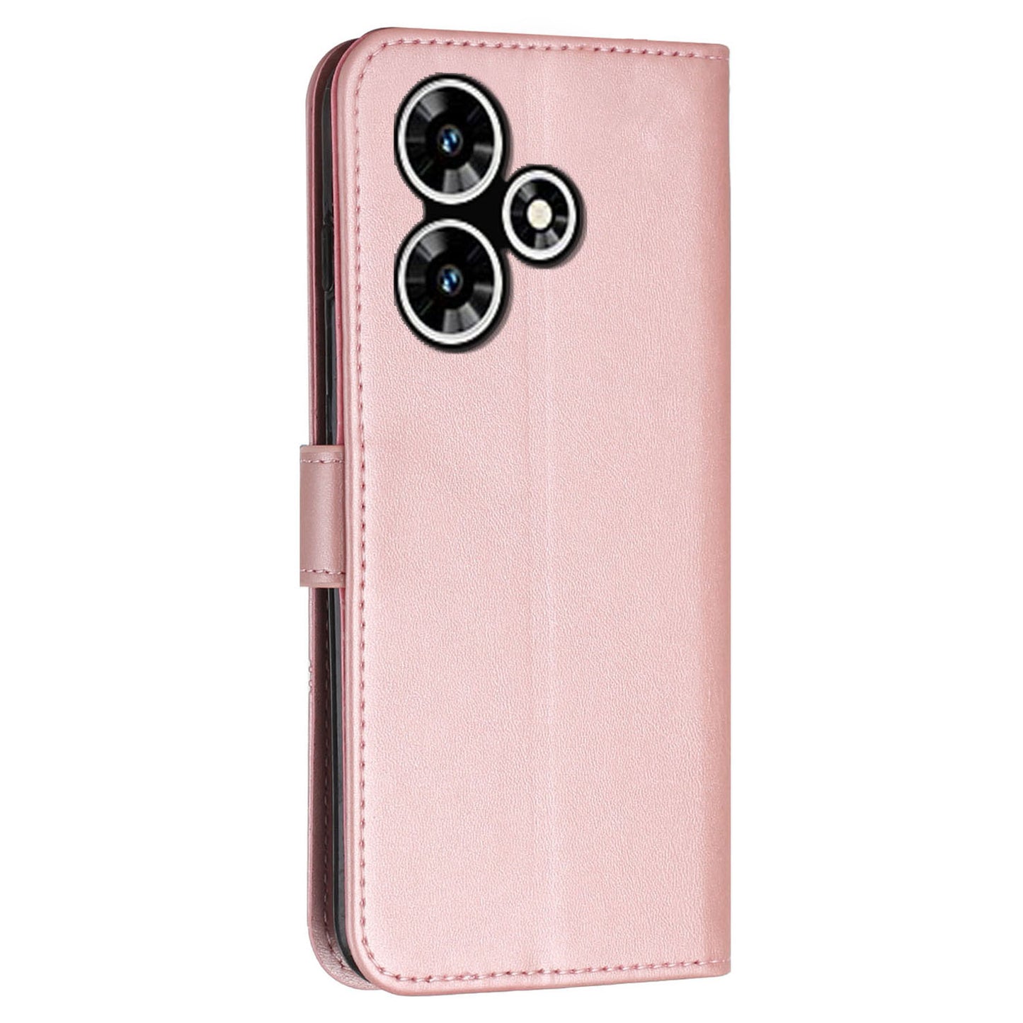 For Infinix Hot 30 Play NFC 4G Smartphone Case PU Leather Magnetic Clasp Wallet Foldable Stand Cover