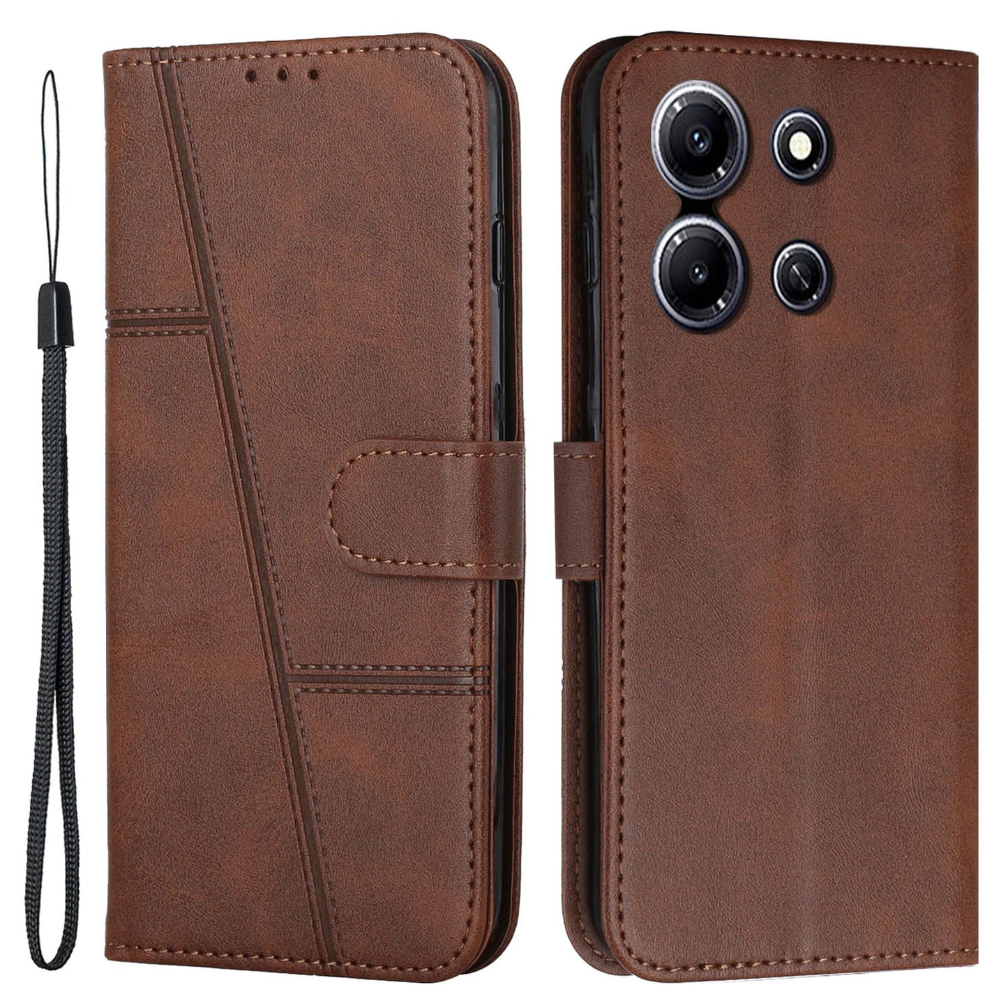 For Infinix Note 30i 4G Full Protection PU Leather Wallet Case Stand Cell Phone Cover