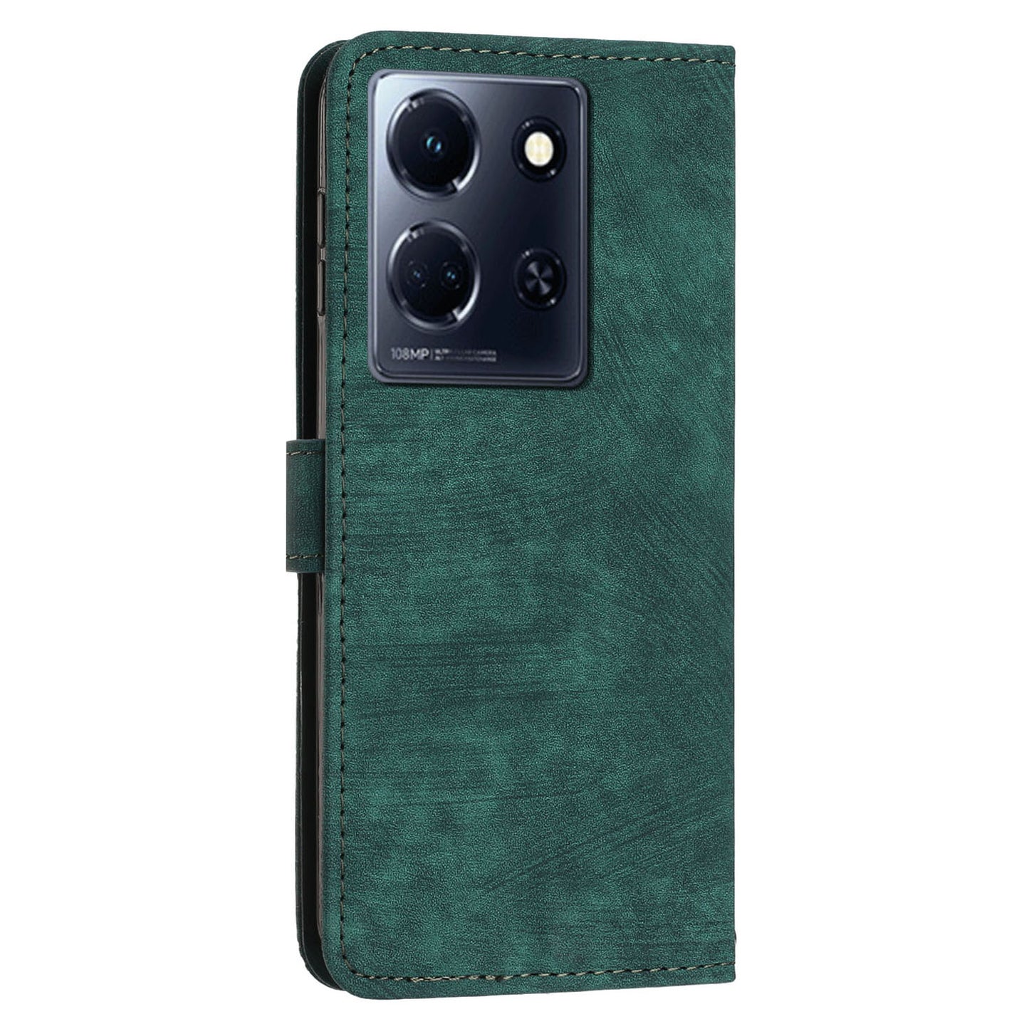 For Infinix Note 30 4G / 5G Imprinted Lines PU Leather Case Skin-touch Stand Wallet Phone Cover