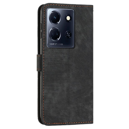 For Infinix Note 30 4G / 5G Imprinted Lines PU Leather Case Skin-touch Stand Wallet Phone Cover