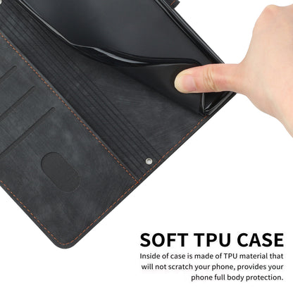 For Infinix Note 30 4G / 5G Imprinted Lines PU Leather Case Skin-touch Stand Wallet Phone Cover