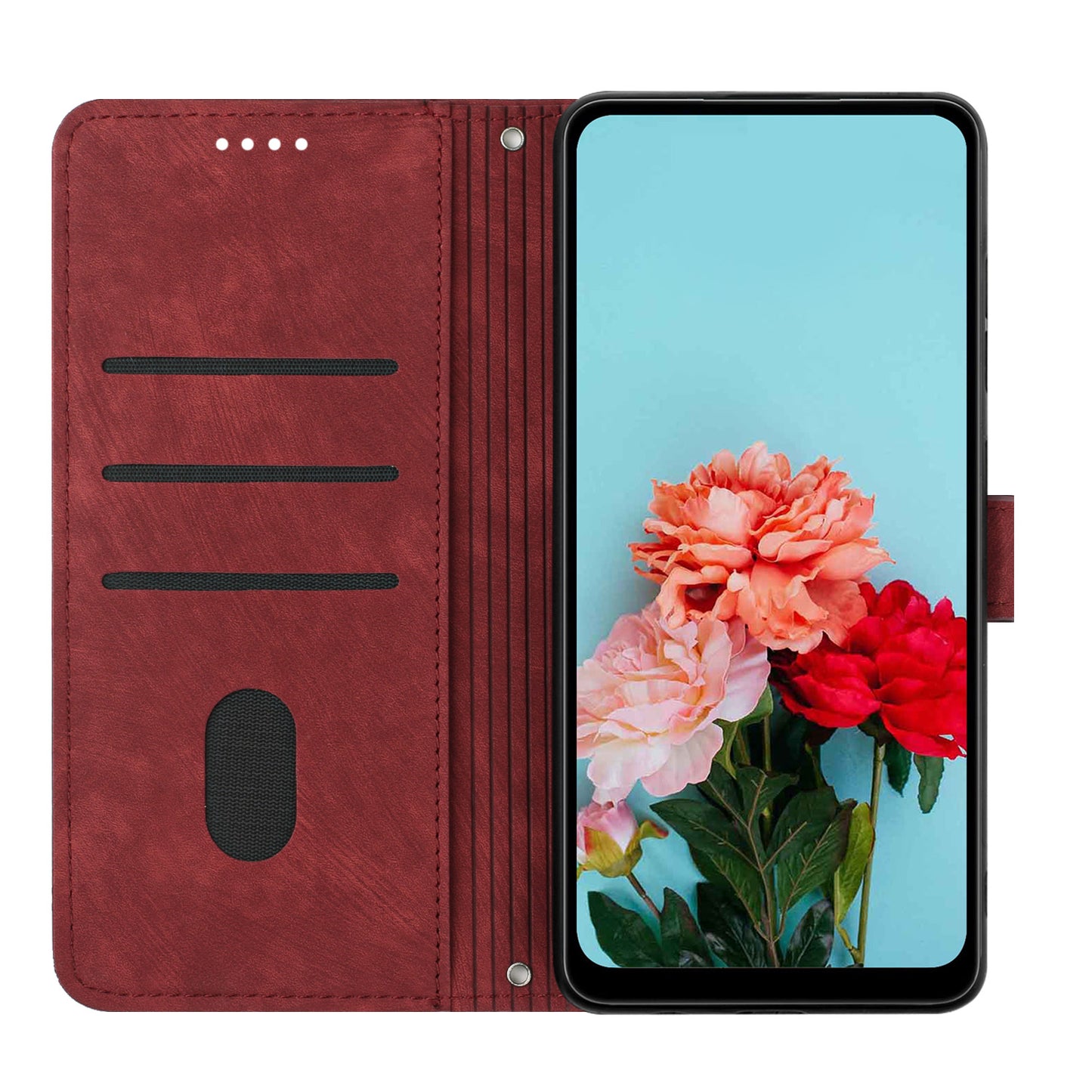 For Infinix Note 30 Pro 4G Stand PU Leather Wallet Case Skin-touch Imprinted Lines Phone Cover