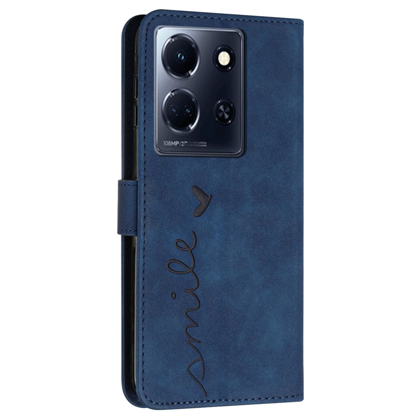 For Infinix Note 30 4G / Note 30 5G Wallet Phone Cover Imprinted Heart PU Leather + TPU Stand Case