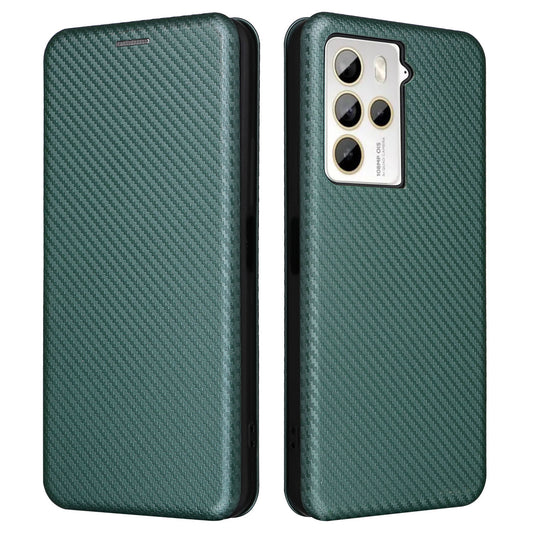 For HTC U23 Pro 5G Phone Stand Case Carbon Fiber Texture Leather Cover with Card Slot