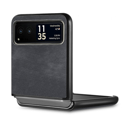 For Motorola Razr 40 5G Phone Case PU Leather Coated PC Case Skin-Touch Protective Cover